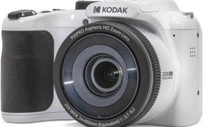 KODAK PIXPRO AZ255-WH 16MP Digital Camera 25X Optical Zoom 24mm Wide Angle Lens Optical Image Stabilization 1080P Full HD Video 3″ LCD Vlogging Camera (White)