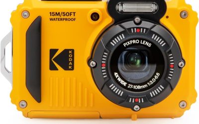 KODAK PIXPRO WPZ2 Rugged Waterproof Shockproof Dustproof WiFi Digital Camera 16MP 4X Optical Zoom 1080P Full HD Video Vlogging Camera 2.7″ LCD (Yellow)