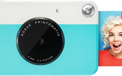 KODAK Printomatic Full-Color Instant Print Digital Camera – Colorful Photos On Zink 2×3″ Sticky-Back Photo Paper – 5MP, Portable, Creative Fun Gift for Birthday, Christmas, Holiday – Blue