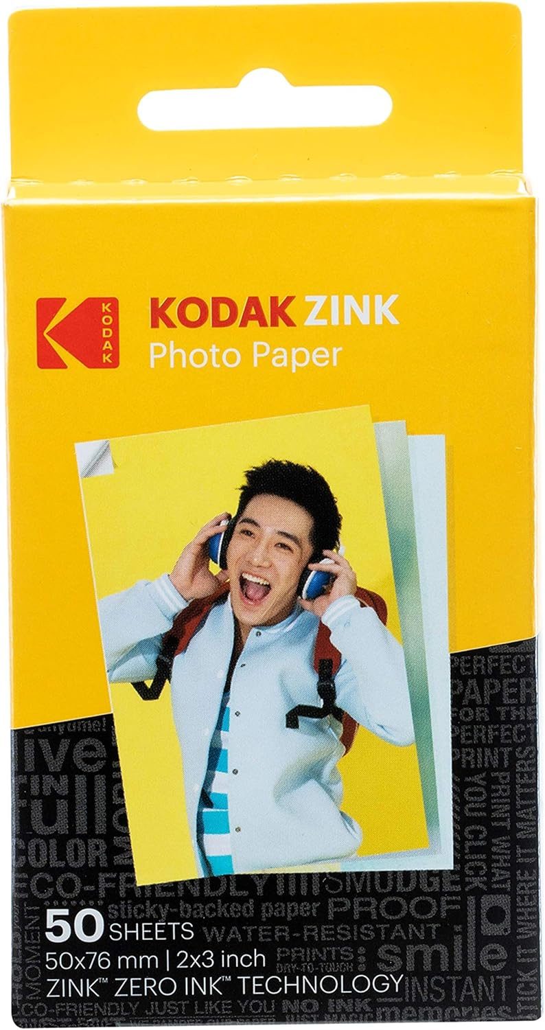 KODAK ROD-Z2X350 2”x3”Premium Zink Photo Paper 50 Sheets Compatible PRINTOMATIC