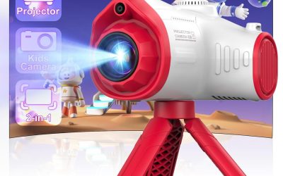 Kids Camera, Camera for Kids with Projector, Offers Projection, 48MP Photography, 1080p Video Recording, Kids Digital Camera Christmas Birthday Gifts for Boys Girls Age 3+ (Red)