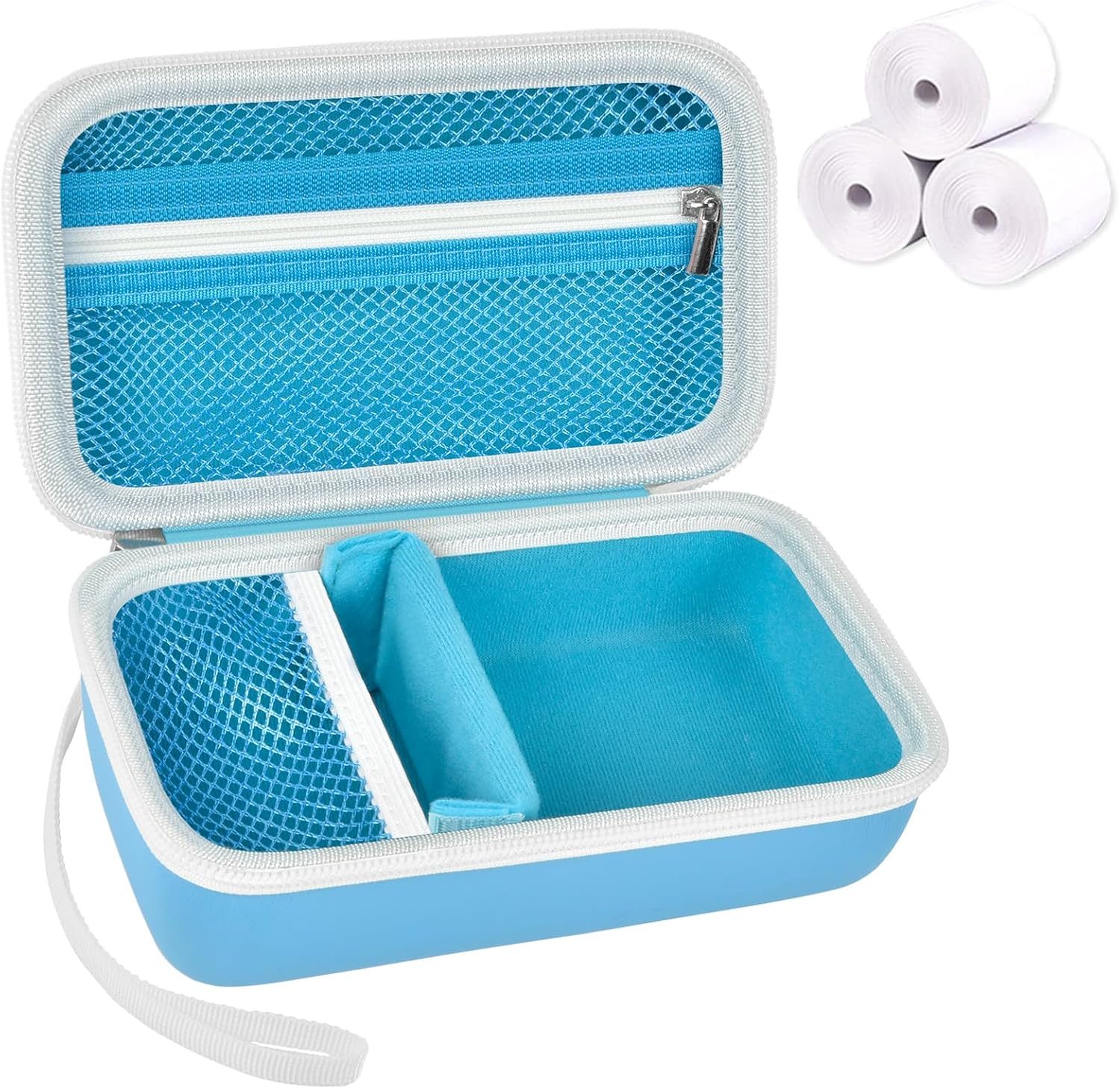 Kids Instant Print Camera Case and 3 Rolls Instant Camera Refill Print Paper -Blue