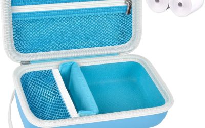 Kids Instant Print Camera Case and 3 Rolls Instant Camera Refill Print Paper -Blue