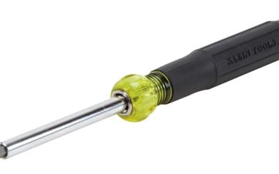 Klein Tools 32581 4-in-1 Electronics Screwdriver Set with 2 Slotted, 2 Phillips Precision Machined Bits, Ideal for Terminal Blocks