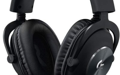 Logitech G Pro X Wired Gaming Headset: Blue VO!CE Detachable Boom Mic, DTS 7.1, 50 mm Drivers, USB/3.5mm Aux, Spare Memory Foam Ear Pads, USB DAC & Bag Included – Black