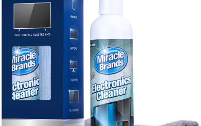 MiracleSpray for Electronics Cleaning, Safe Multisurface Cleaner for Any TV, Phone, Monitor, Keyboard, Screen, Computer, Includes Microfiber Towel – 8 Ounce Kit