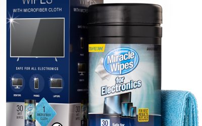 MiracleWipes for Electronics Cleaning – Screen Wipes Designed for TV, Phones, Monitors and More – Includes Microfiber Towel – (30 Count)