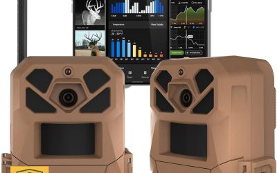 Moultrie Edge 3 Cellular Trail Camera – 2 Pack – 40MP HD Photo Capture – 1080p Low-Glow Flash – GPS – Multi-Carrier Auto-Connect – Built-in Memory – 0.5s Trigger Speed – AI Buck Detection