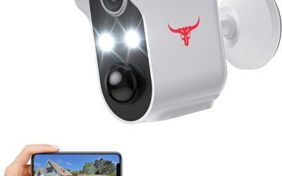 Outdoor Security Camera, Battery Powered Wireless Camera, Cloud Storage Sold Seperately, Color Night Vision, 2-Way Audio, Smart AI Motion Detection, 2.4G WiFi (2 Lights)