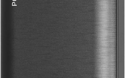 Power Bank 10000mAh Portable Charger Slim External Battery Pack with 2 USB 2.4A Outputs and USB C In/Out Compatible with Huawei iPhone 16 15 14 13 12 iPad Samsung Galaxy S20 Android Tablet (Black)