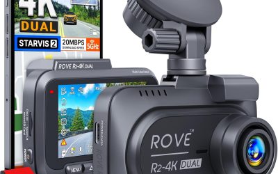 ROVE R2-4K DUAL Dash Cam Front and Rear, STARVIS 2 Sensor, FREE 128GB Card Included, 5G WiFi – up to 20MB/s Fastest Download Speed with App, 4K 2160P/FHD Dash Camera for Cars, 3″ IPS, 24H Parking Mode