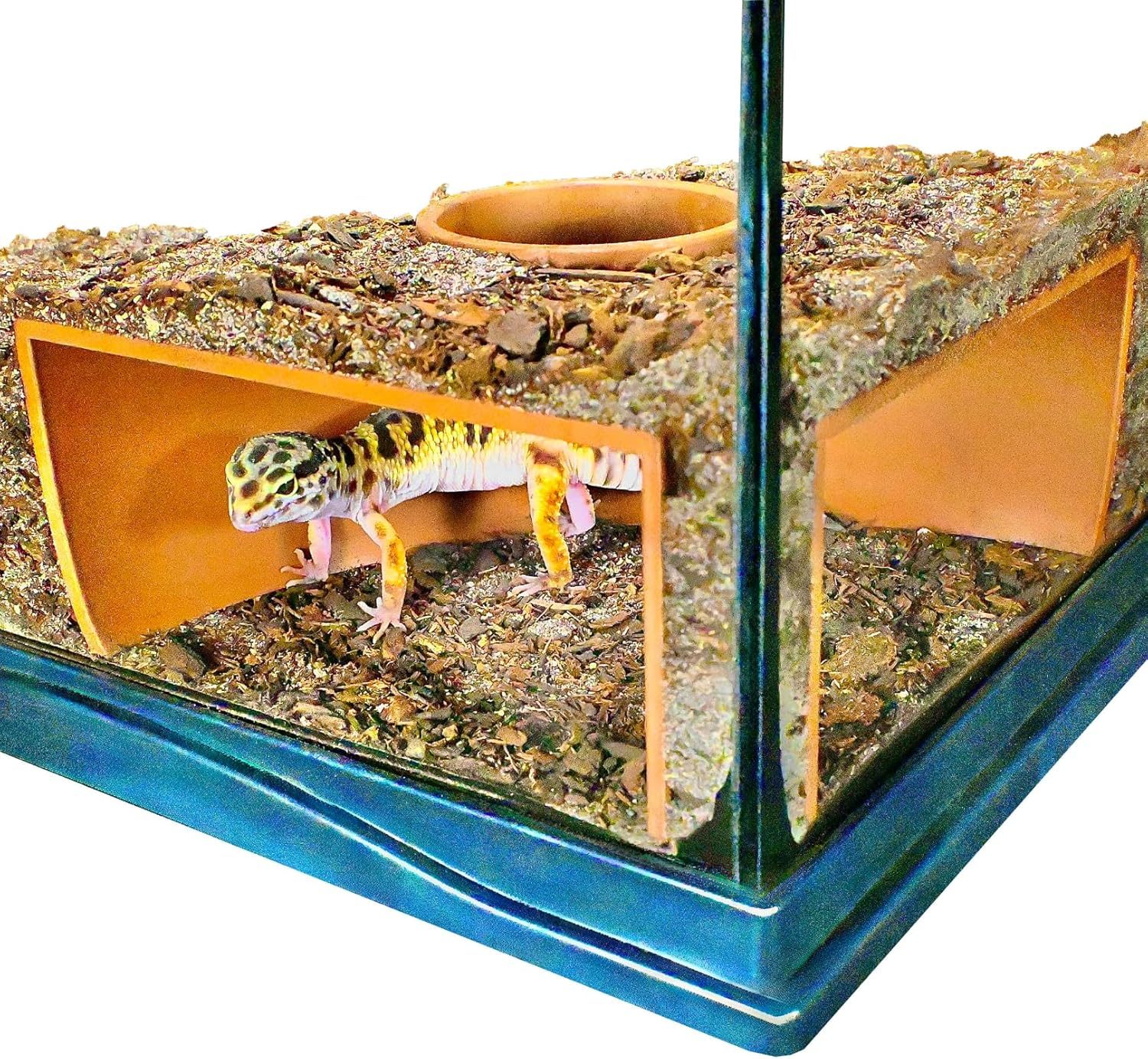Reptile Corner Underground Cave Viewing Hide | Hognose Snake, Corn Snake & Leopard Gecko Hideout Reptile Habitat Tank Enrichment | Decor Decoration Accessories Supplies Toys Ornaments