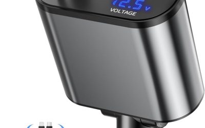 Retractable Car Charger, 4 in 1 Fast Charging Car Charger USB-C & USB-A Compatible with iPhone 16/15/14/13/12/11,Galaxy,Pixel