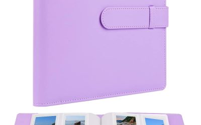 Ruibytree 256 Pockets Mini Photo Album Book for Fujifilm Instax Mini 12 11 9 8+ 8 LiPlay Instant Camera,Picture album for Polaroid Snap/Snap Touch/PIC-300/Z2300/SocialMatic Zip Instant Printer(Purple)