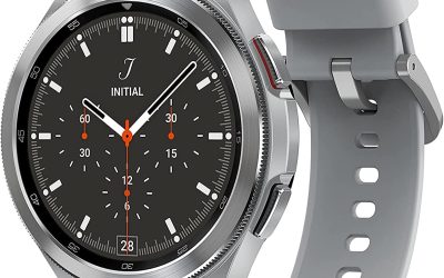 Samsung Electronics Galaxy Watch 4 Classic 46mm Smartwatch with ECG Monitor Tracker for Health Fitness Running Sleep Cycles GPS Fall Detection Bluetooth US Version, Silver (Renewed)