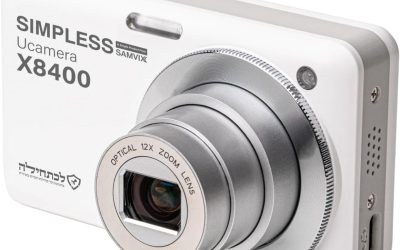 Samvix Kosher Digital Camera with 12x Optical Zoom UCamera X8400 4K Ultra HD Video 48MP CMOS Sensor Autofocus Image Stabilization and Micro SD Slot (White)