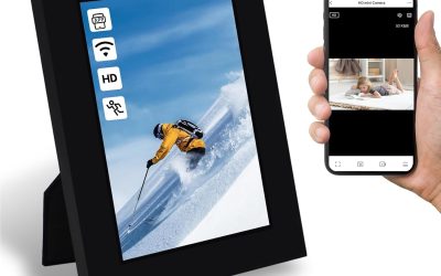 Security Camera Photo Frame, WiFi Indoor Camera 1080P HD Real-Time Picture Frame Cameras, Nanny Cam Wireless Camera Home Outdoor for Office Mini Secret Cameras No Audio