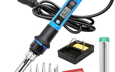 Soldering Iron Kit, 80W 110V Fast Heat up in 10s LCD Digital Adjustable Temperature Soldering Gun Thermostatic Soldering Kit for Electronic