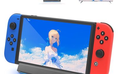 Switch Dock,- Dock Station for Switch/Switch OLED, Switch Portable Charging Stand, 4K HDMI Output and 2*USB Port, Replacement for Switch Dock