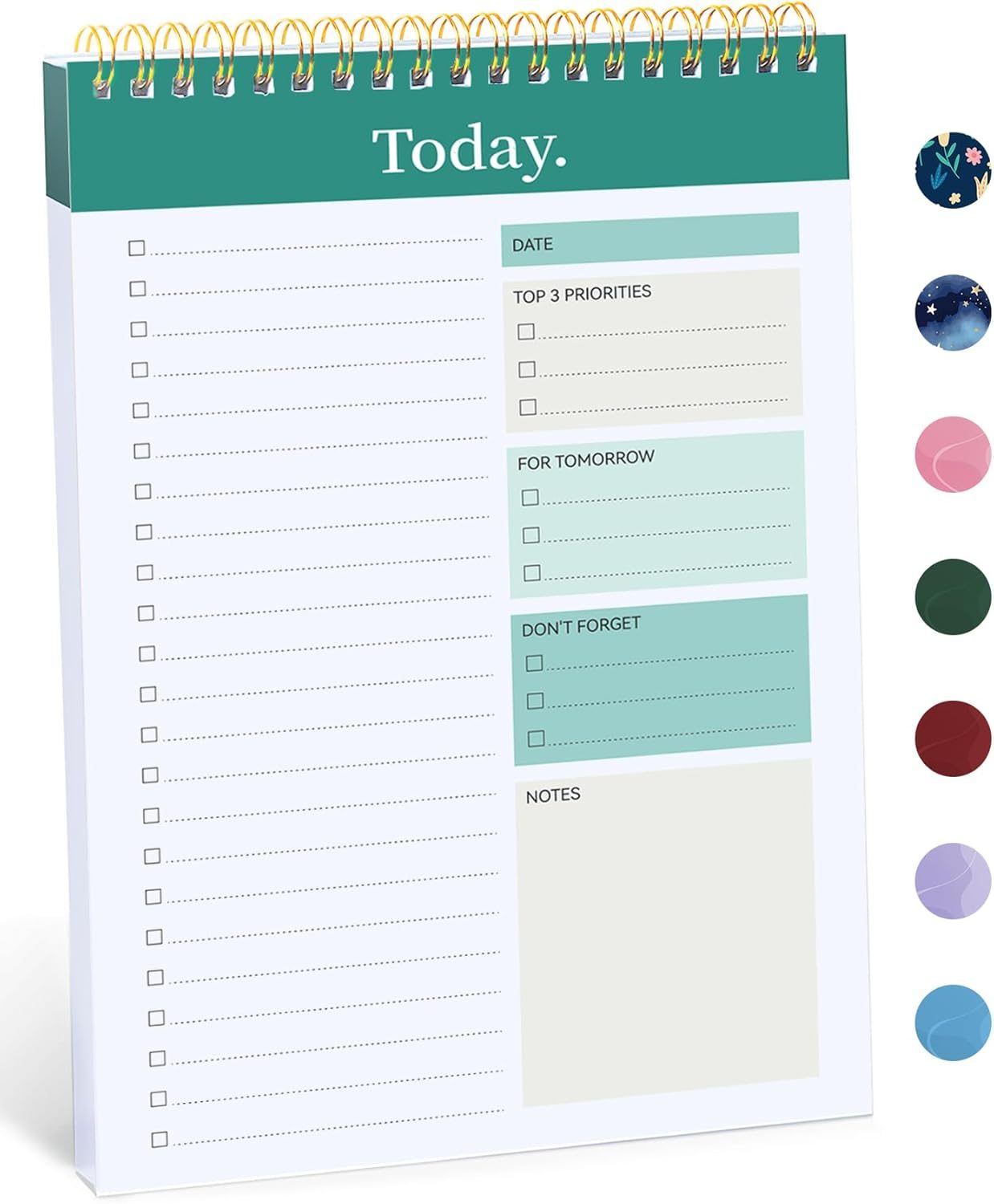 To Do List Pad – To Do List Notebook for Work with 52 Sheets, Undated Daily Planner Perfect for Daily Tasks and Goal Setting, To Do List Notepad Suitable for Office, Home and School-Greenery Sway