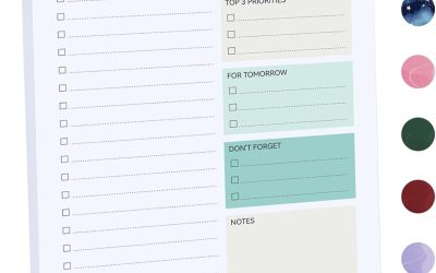 To Do List Pad – To Do List Notebook for Work with 52 Sheets, Undated Daily Planner Perfect for Daily Tasks and Goal Setting, To Do List Notepad Suitable for Office, Home and School-Greenery Sway