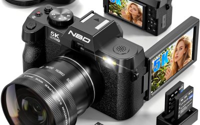 True 5K Digital Cameras for Photography 64MP – 16X Zoom, WiFi, with 64GB TF Card, Wide-Angle & Macro Lens, Autofocus & Anti-Shake, Vlogging Camera for YouTube Travel (Black)