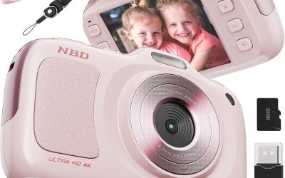 True 64MP Digital Camera 4K – 16X Zoom Autofocus, with Beauty & Macro Mode, 32GB TF Card, Compact Portable Vlogging Cameras for Photography Beginners Teens Adults (Pink)