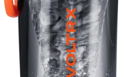 VOLTRX Electric Protein Shaker Bottle – USB Rechargeable Mixer Cup for Shakes and Meal Replacements, BPA-Free Tritan, 24oz