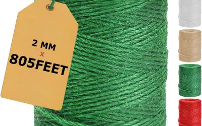 Vanhench 805ft Garden Twine, Green Twine String for Gardening Tomato Climbing Plant Tie Floristry Arts & Crafts Supplies, Hanging Planter Basket, Greenhouse Plant Accessories (Green)