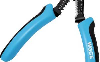 WGGE Wire Cutters Precision Flush Pliers with Supplementary Stripping, Cutting Pliers, Handy and Slim Diagonal Cutters, Ultra Sharp Wire Cutter, 10-20AWG wire stripper (6 inch)
