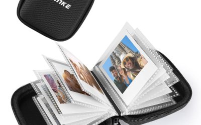 YINKE Pocket Photo Album for Polaroid Go Film and Polaroid Go Instant Mini Camera, Portable Travel Protective Photo Album Case Holds 40 Photos(Black)