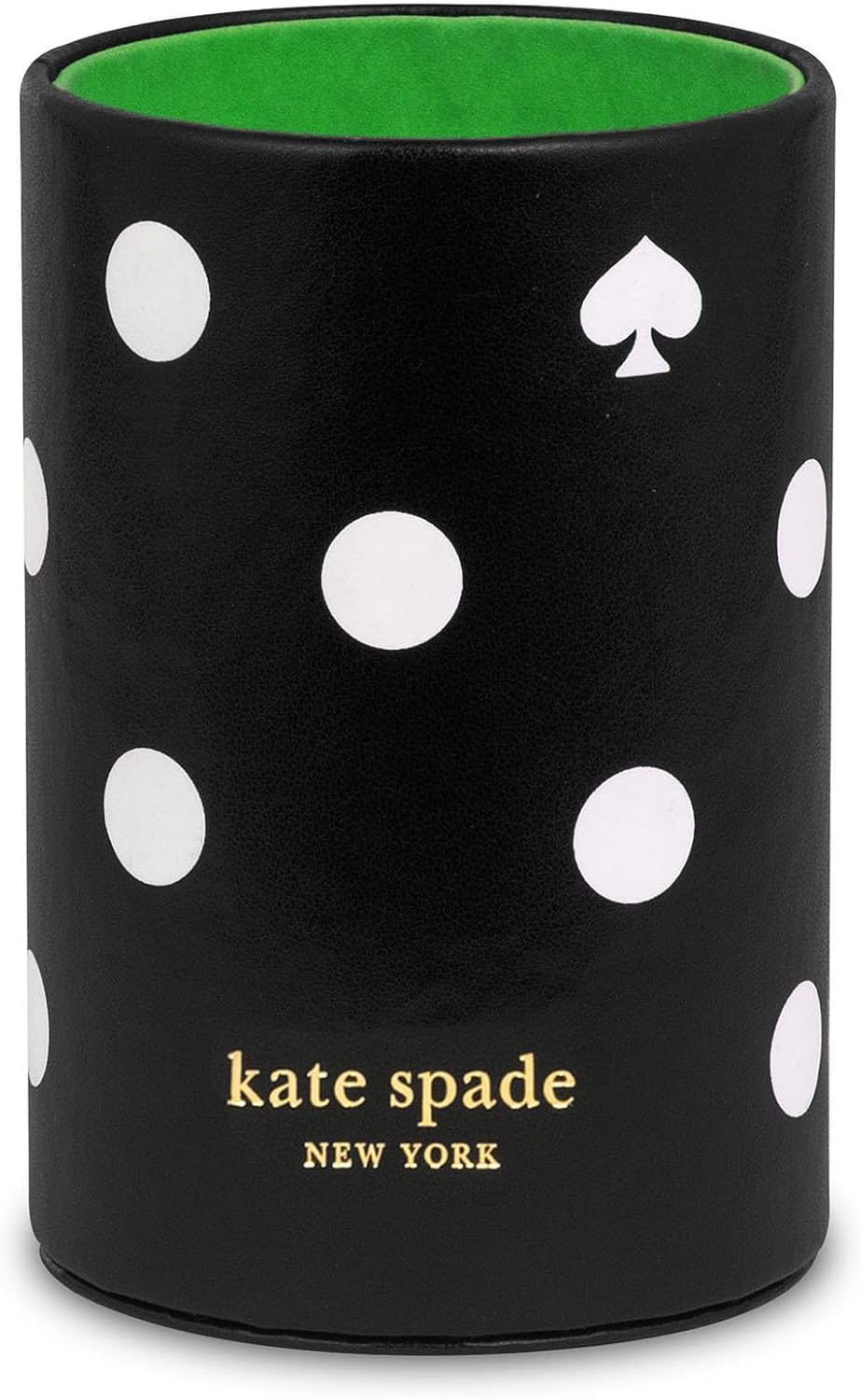 kate spade new york Pen and Pencil Holder for Desk, Decorative Pencil Cup, Leatherette Desk Supplies Organizer, Picture Dot